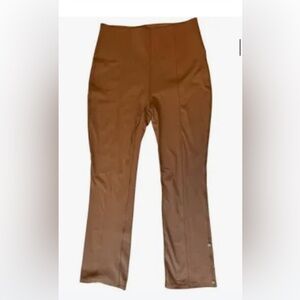 Halara Brown High Waisted Button Snap Split Hem Flare Pants - XL